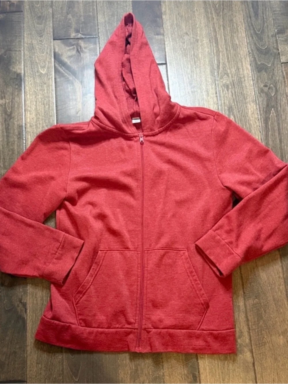 Old Navy Kids Red Full Zip Hoodie Sweatshirt XL (14-16) Soft Lightweight Jacket